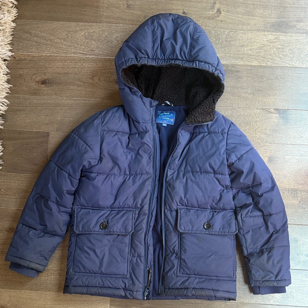 Crewcuts Boy Navy Blue Puffer Coat Jacket